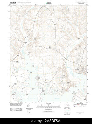 USGS TOPO Karte Maryland MD Leonardtown 20110621 TM Stockfoto