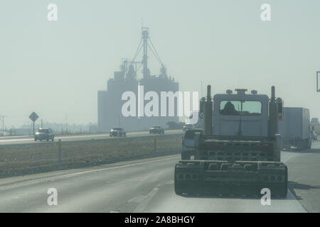 Die Farmen feed Produktion fördern in Delhi Kalifornien USA entlang der Autobahn 99 Stockfoto