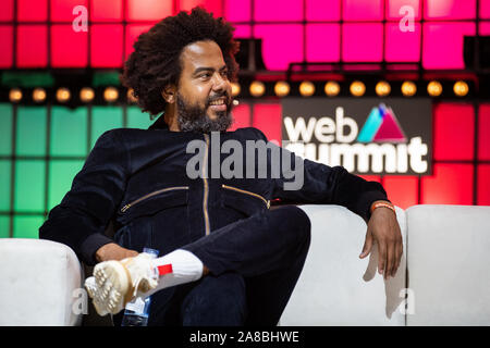 Lissabon, Portugal. 07 Nov, 2019. Christopher Leacock, Unternehmer, Jillionaire LLC spricht während der jährlichen Web Gipfel Technology Conference in Lissabon. Credit: SOPA Images Limited/Alamy leben Nachrichten Stockfoto