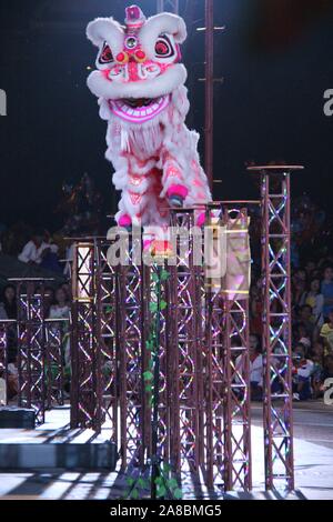 Chinesische Lion Dance Festival, Roi Et Thailand Stockfoto