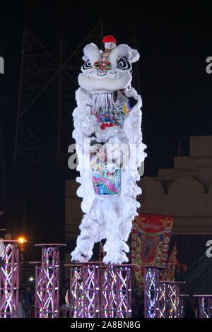 Chinesische Lion Dance Festival, Roi Et Thailand Stockfoto