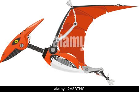 Roboter pterodactylus Flugsaurier Stock Vektor