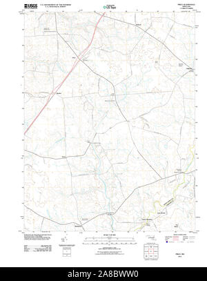 USGS TOPO Karte Maryland MD Preis 20110805 TM Stockfoto