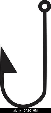 Symbol für Angelhaken auf weißem Hintergrund. flacher Stil. Symbol für Stachelfischhaken für Website-Design, Logo, App, UI. Symbol für Fischhaken. Stock Vektor