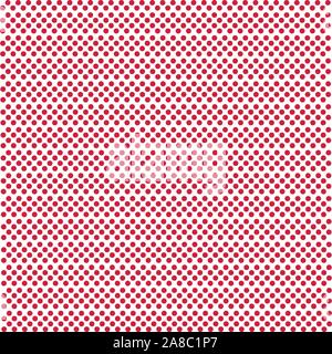 Red Dot Pattern. in Rot und Weiß Polka Dots. rote Punkte Hintergrund. Stock Vektor