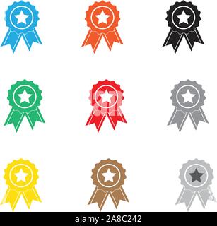 Einfach award Symbol auf weißem Hintergrund. Einfach award anmelden. Flat Style. Stock Vektor