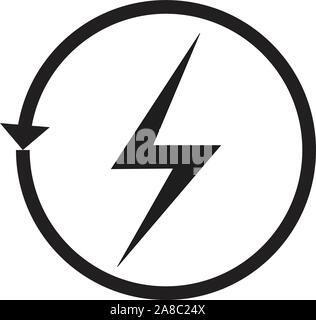 Erneuerbare Energien Symbol auf weißem Hintergrund. Flat Style. Erneuerbare Energie Symbol für Ihre Web site Design, Logo, App, UI. Erneuerbare Energie Symbol. Stock Vektor