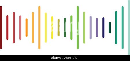 Volume Sound Logo auf weissem Hintergrund. volume Sound unterzeichnen. flsy Stil. bunten audio Wellen Symbol logo. Stock Vektor