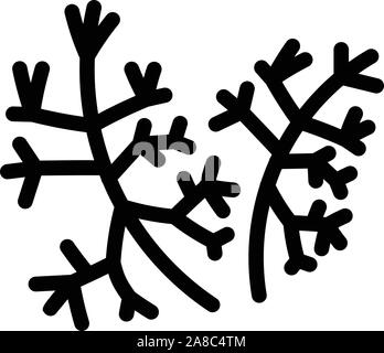 Dill Blätter Symbol, outline Style Stock Vektor