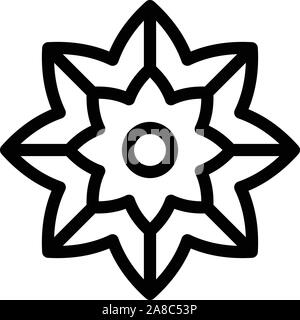 Blume Gewürze Symbol, outline Style Stock Vektor