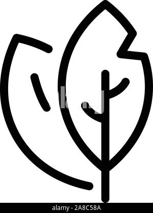 Lorbeerblatt Symbol, outline Style Stock Vektor