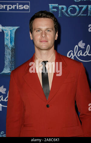 Hollywood, CA. 07 Nov, 2019. Jonathan Groff besucht die Weltpremiere von Disney's Frozen II' an der Dolby Theater am 7. November 2019 in Los Angeles CA. Credit: cra Sh/Image Space/Medien Punch/Alamy leben Nachrichten Stockfoto