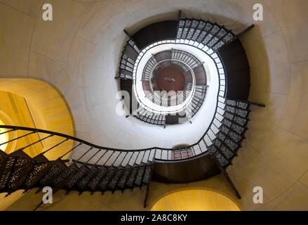 Wendeltreppe, Jagdschloss Granitz, Binz, Insel Rügen, Mecklenburg-Vorpommern, Deutschland Stockfoto