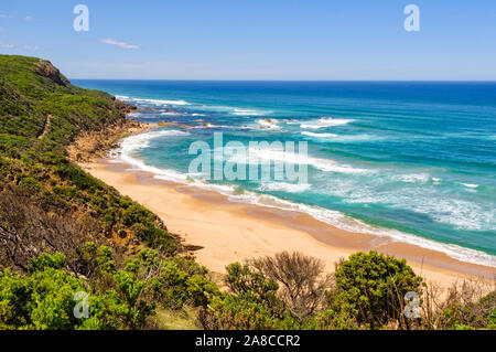 Gibson Schritte Strand entlang der herrlichen Strecke von der Great Ocean Road Port Campbell, Victoria, Australien Stockfoto