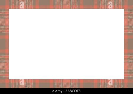 Vintage frame Vektor. Schottischen Grenze Muster retro Style. Schönheit leeren Hintergrund, Vorlage für Foto, Portrait, album. Tartan plaid Ornament. Stock Vektor