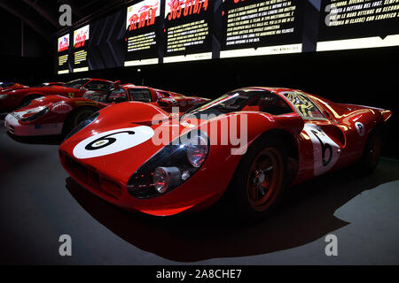 Mugello, 25. Oktober 2019: Historische Prototyp Ferrari 330 P4 1967 auf dem Display während Finali Mondiali Ferrari 2019 in Mugello Circuit Stockfoto