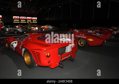 Mugello, 25. Oktober 2019: Historische Prototyp Ferrari 330 P4 1967 auf dem Display während Finali Mondiali Ferrari 2019 in Mugello Circuit Stockfoto