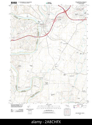 USGS TOPO Karte Maryland MD Williamsport 20110706 TM Stockfoto