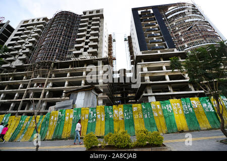 Die sich verändernden Skyline von Addis Abeba, Äthiopien. Stockfoto