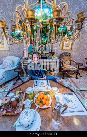 London, Großbritannien. 8. November 2019. Christie's Vorschau der Sammler Verkäufe in London in Zusammenarbeit mit Innenarchitekten Rita König (dargestellt im Zimmer Sie kuratiert und konzipiert), vor der Auktion am 13. und 14. November 2019. Die Serie von zwei Sammler Verkauf besteht aus 17., 18. und 19. Jahrhunderts dekorative Kunst und Möbel mit Schätzungen von £ 600 bis £ 150.000. Credit: Guy Bell/Alamy leben Nachrichten Stockfoto