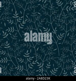 Elegante Hand gezeichnet nahtlose Muster, doodle Blumen, toll für Textilien, Banner, Wallpaper - vektor design Stock Vektor