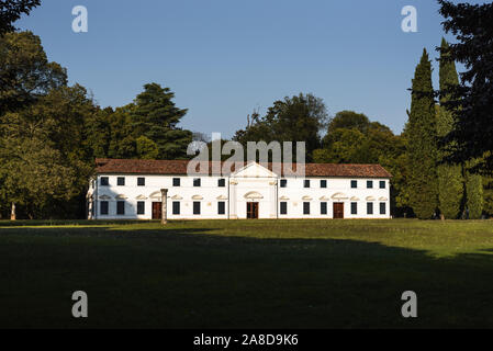 Vorderansicht des Villa Belvedere in Mirano Italien Stockfoto