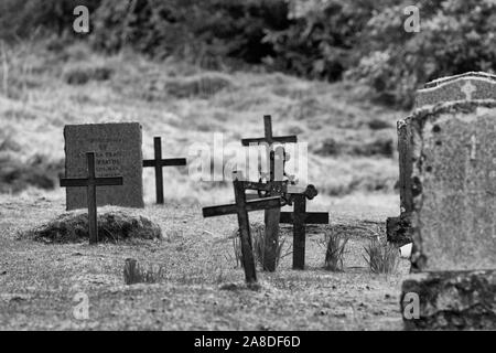 Ballachulsh Kirchhof, Glencoe, Schottland Stockfoto