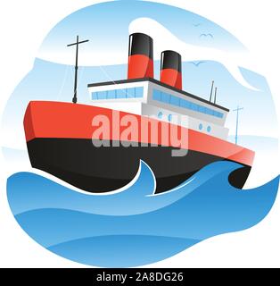 Schiff-Abbildung Stock Vektor