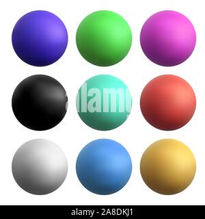 Vektor farbigen Kugeln auf einem weißen Hintergrund isoliert Stock Vektor