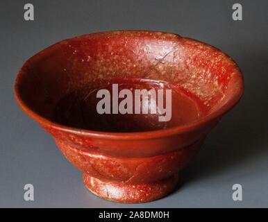 Römische Glas einfügen Cup, 4. Museum: Museo de Mataró. Stockfoto