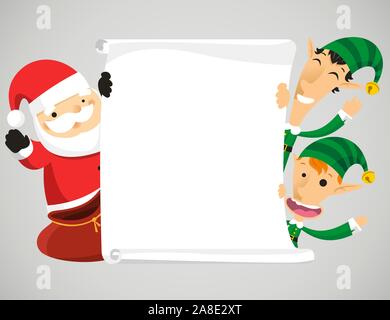 Weihnachten Zeichen holding Banner Stock Vektor