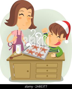 Kochen für Weihnachten Stock Vektor