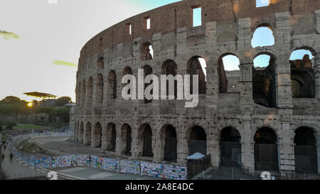 Latium, Rom/Italien - 21. September 2017: Rom Kolosseum Wand anzeigen Stockfoto