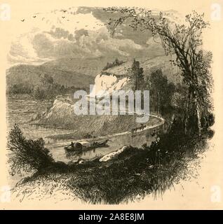 "James, über Richmond", 1872. Die Kanawha Canal und den James River, Virginia, USA. Von "Malerische Amerika; oder, in das Land, in der wir leben, eine Abgrenzung durch Kugelschreiber und Bleistift auf die Berge, Flüsse, Seen... mit Abbildungen auf Stahl und Holz von bedeutenden amerikanischen Künstlern" Bd. I, herausgegeben von William Cullen Bryant. [D. Appleton und Company, New York, 1872] Stockfoto