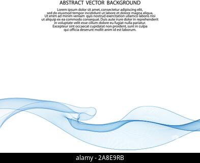 Abstract vector Blue Wave. Layout für Werbung. Präsentation Vorlage. Abstand Banner. Eps 10. Stock Vektor