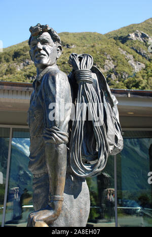 Sir Edmund Hillary, Mount Cook, Südinsel, Neuseeland Stockfoto