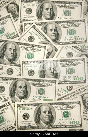 Dollarscheine, Banknoten, 100 er, 100 Dollar Banknoten, USD, US-Dollar, Stockfoto