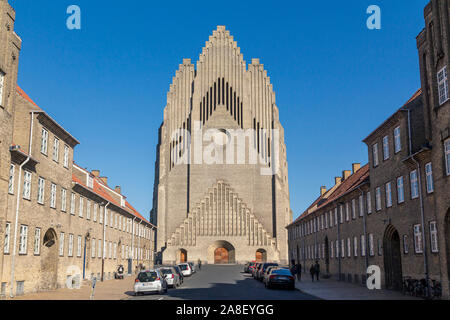 Der Grundtvig Kirche im Stadtteil Bispebjerg Kopenhagen, ein seltenes Beispiel der expressionistischen Kirche. archit Stockfoto