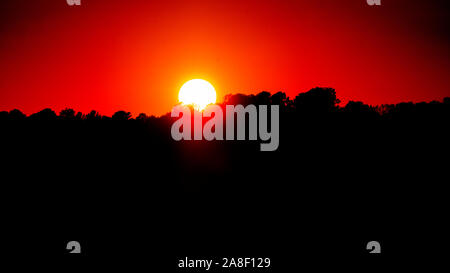Einen warmen Ton Blick auf den Sonnenuntergang. Stockfoto
