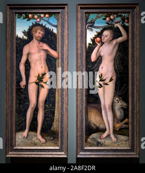 Adam und Eva von Lucas Cranach dem Älteren (1472-1553), c 1533-7 Stockfoto