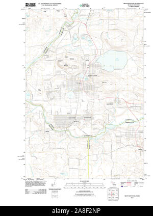 USGS TOPO Karte Michigan MI Iron Mountain 20110926 TM Stockfoto