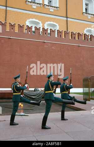 Wachablösung in Moskau, Roter Platz, HERR: Keine Stockfoto