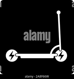 Elektroroller Symbol in geometrischen und flacher Stil. Editable Vector Illustration. Stock Vektor