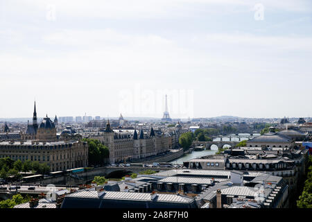 Blick vom Hotel de Ville de Paris, Frankreich Stockfoto