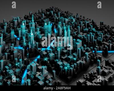 Smart City, konzeptionelle Darstellung Stockfoto