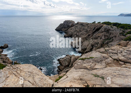 Strand Punta de Capdepera auf Mallorca, Spanien. Stockfoto