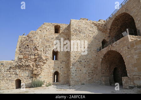 Crusader Gallery (Stables), Karak Castle, Al Karak, Karak Governorate, Jordanien, Naher Osten Stockfoto