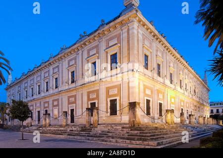 Archivo General de Indias, Sevilla, Andalusien, Spanien, Europa. Stockfoto