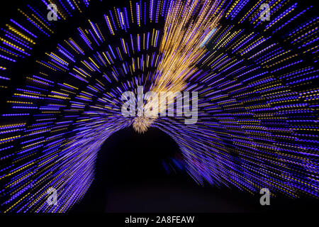 Abstrakte Lichttunnel Muster - Asheville, North Carolina, USA Stockfoto