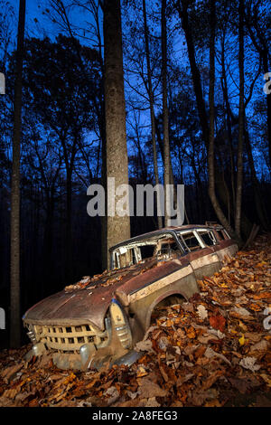 Verlassen 1957 Rambler benutzerdefinierte Cross-Country-Kombi - Dupont Zustand Recreational Forest, North Carolina, USA Stockfoto